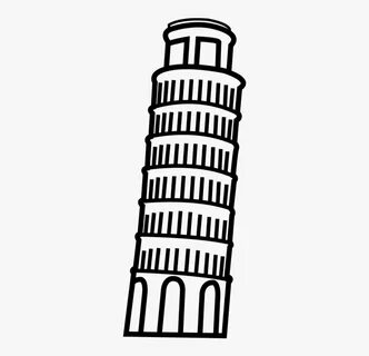 Leaning Tower Of Pisa Silhouette Clipart, HD Png Download , 