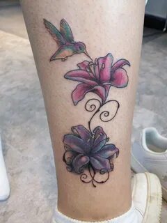 hummingbird lily tattoo by kasini on DeviantArt