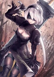 NieR: Automata 2B ニ-ア 2b, ニ-ア オ-ト マ タ, ニ-ア オ-ト マ タ イ ラ ス ト