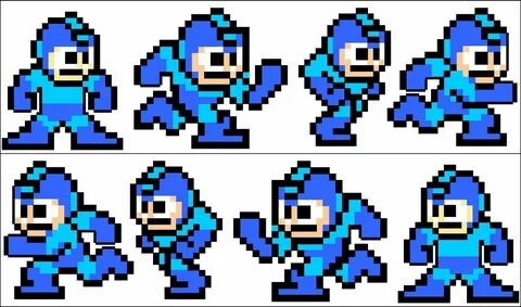 Megaman Running Sprites by Cobalt-Blue-Knight on deviantART 