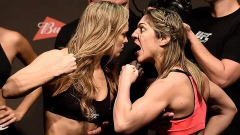 UFC 190: Bethe Correia gets intense during staredown with Ro