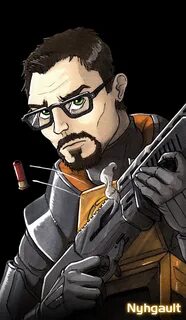 Portrait #4 - Gordon Freeman by Nyhgault -- Fur Affinity dot