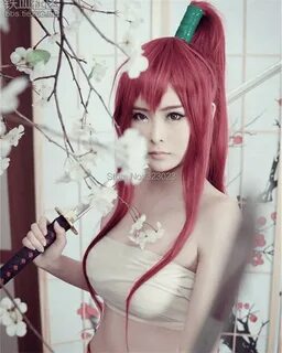 Fairy Tail Erza Scarlet 100CM High Quality Long Deep Red Synthetic Hair Cos...