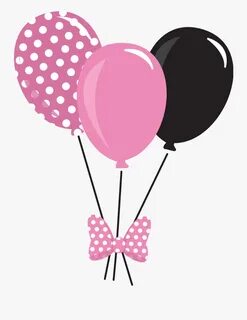 Minnie Mouse With Balloons Clipart - Minnie Mouse Balloons P