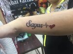 Sagar with heart ratting tattoo done by Big Guys Tattoo Stud
