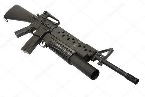 An M16 rifle with grenade launcher Stock Photo by © zim90 80