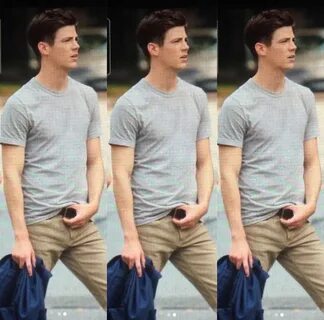Grant Gustin on set of The Flash season 4 Flash Season 4, Justice League Ch...