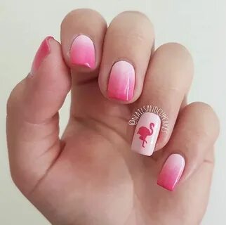 Softball Nail Designs Flamingo nails, Nails, Pretty nail des