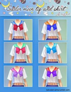 New Sims 4 Blog: Sailor Moon Top and Skirt by Nana