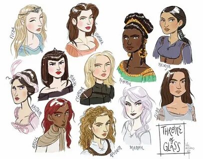 Throne of Glass Series - Female Characters (Elena, Lysandra,