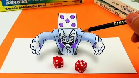 King Dice 3D Optical Illusion on Paper Trick - YouTube