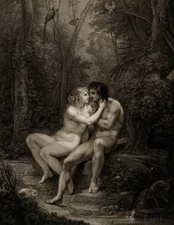 File:Adam and Eve in the state of innocent love. Stipple eng