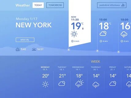 Simple Weather Hero by Michal Hotovec on Dribbble
