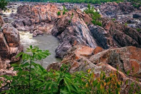 HD desktop wallpaper: Landscape, Nature, Rivers, Bush, Rocks