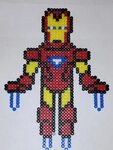 Iron Man magnet perler beads by PerlerDesignsbyKatie Perler 