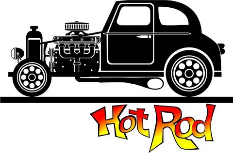 Free Hot Rod Clipart Black And White, Download Free Hot Rod 