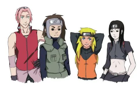 (New) Team 7 genderbend (nobackground) by artluvr103 on Devi