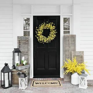 Doorways are for decorating. Front porch design, Front porch