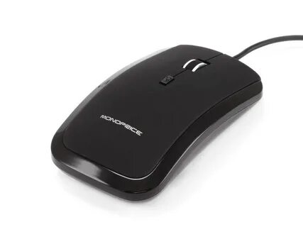 Monoprice Super Slim Optical USB Mouse with DPI Adjustment, 