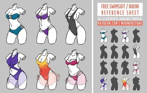 Swimwear outfit reference sheet by moondustowl on DeviantArt