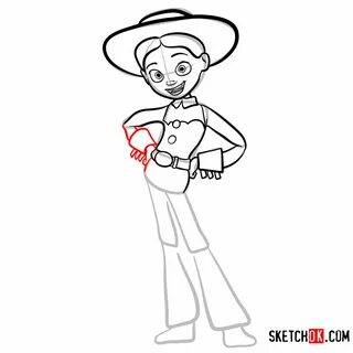 How to draw Jessie from Toy Story 2 - Sketchok easy drawing 