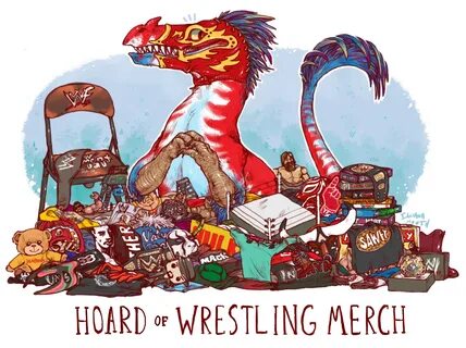 Hoard of Wrestling merch lol by iguanamouth Cute dragons, Dr