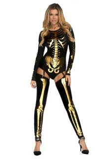 Women's Gold Bad to the Bone Costume - Walmart.com - Walmart