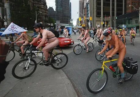 Photos of the World Naked Bike Ride in Toronto