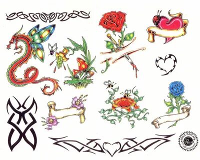 Colorful Drawing Tattoos clipart free image download