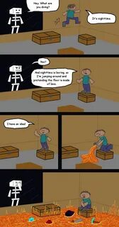 That was a bad idea. Minecraft comics, Minecraft funny, Mine