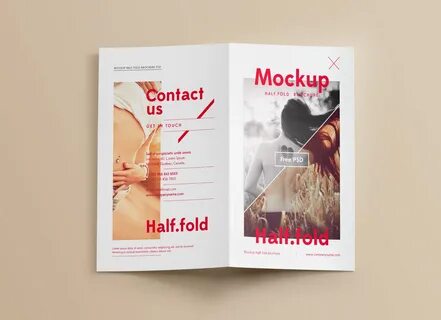 Free Realistic Bi-Fold Brochure Mockup PSD - Good Mockups