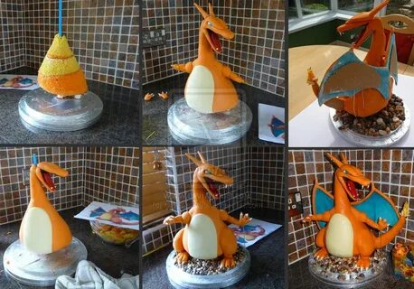 Charizard Stages by ginas-cakes on deviantART Pokemon cake, 