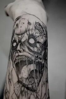 Dear fantaisie Scary tattoos, Zombie tattoos, Skull tattoos