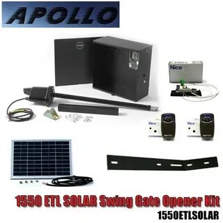 Apollo 1550 ETL SOLAR Swing Gate Opener Kit - Fence Supply I