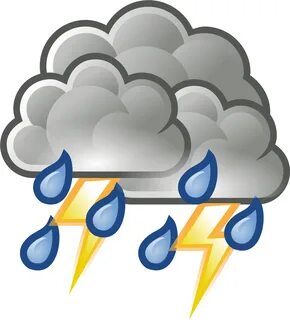 Related Storm Clipart Png - Thunderstorm Weather Icon - (200