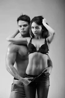 Sexynaked Couple Muscular Boy Underwear Girl Undressing Phot