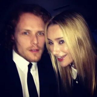 July 28, 2014 Sam Heughan & Amy Shiels in a Limousine in NYC