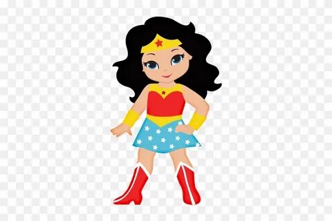 Cute Wonder Woman Clipart - Centros De Mesa De La Mujer Mara