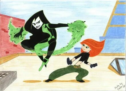 Kim and Shego fight Kim and shego, Kim possible, Female vill