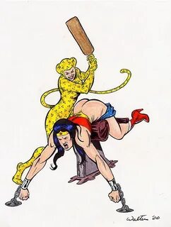 Chicago Spanking Review - Wonder Woman Paddled by Cheetah!