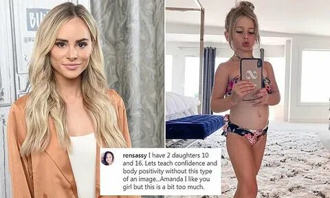 Amanda Stanton defends sharing a swimsuit snap of her younge