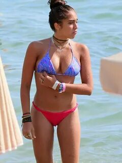 Lourdes Leon Hot in a Bikini at the Beach in Cannes - August