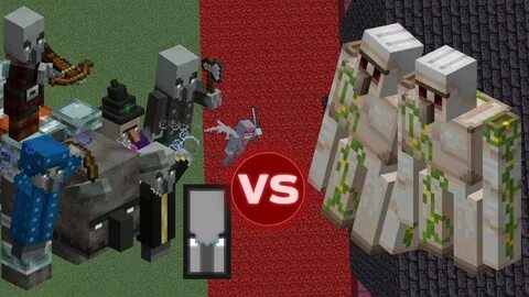 100 Pillagers VS 10 iron golem 🔥 MINECRAFT EPIC BATTLE // pi