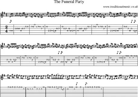 Guitar Tab and sheet music for The Funeral Party