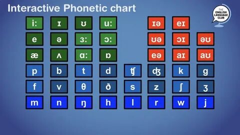 English Phonetics Alphabet Chart : Reproduction of the inter