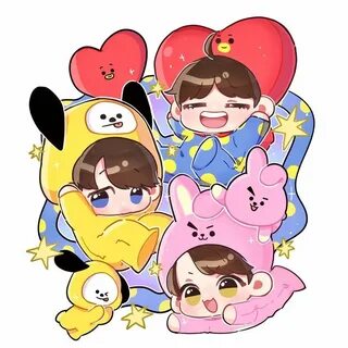 fanart 🐯 💓 Cute cartoon wallpapers, Chibi, Bts chibi