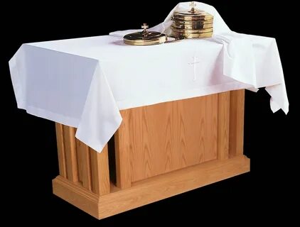 Communion Table Cloth & Element Cover Latin Cross Easy Care 