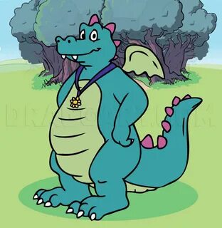 How To Draw Ord From Dragon Tales, Step by Step, Drawing Gui