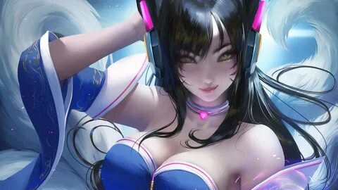 Wallpaper 4k Ahri LoL League of Legends lol Wallpaper