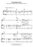 R.E.M. "Everybody Hurts" Sheet Music PDF Notes, Chords Alter